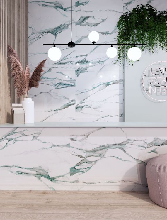 Calacatta Fantasy Green Polished 48 x 48